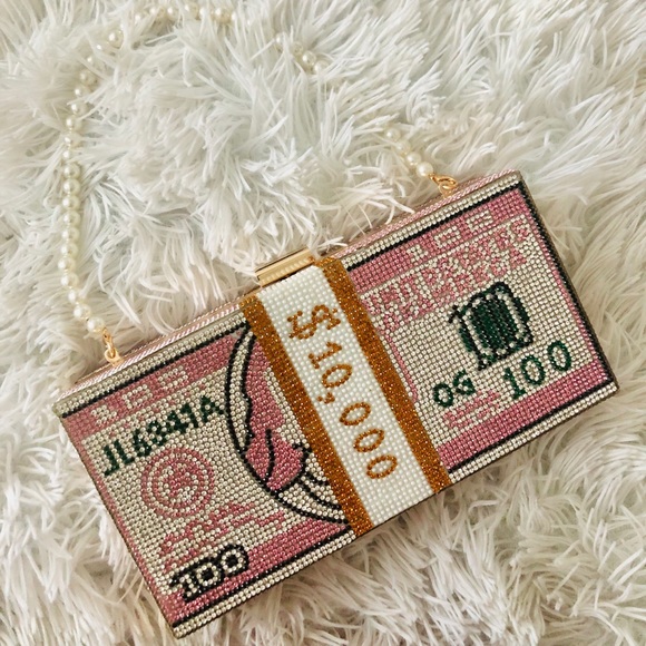 🛍Luxury Stack Of 💴Pink Bling Clutch 🛍 - Picture 7 of 7